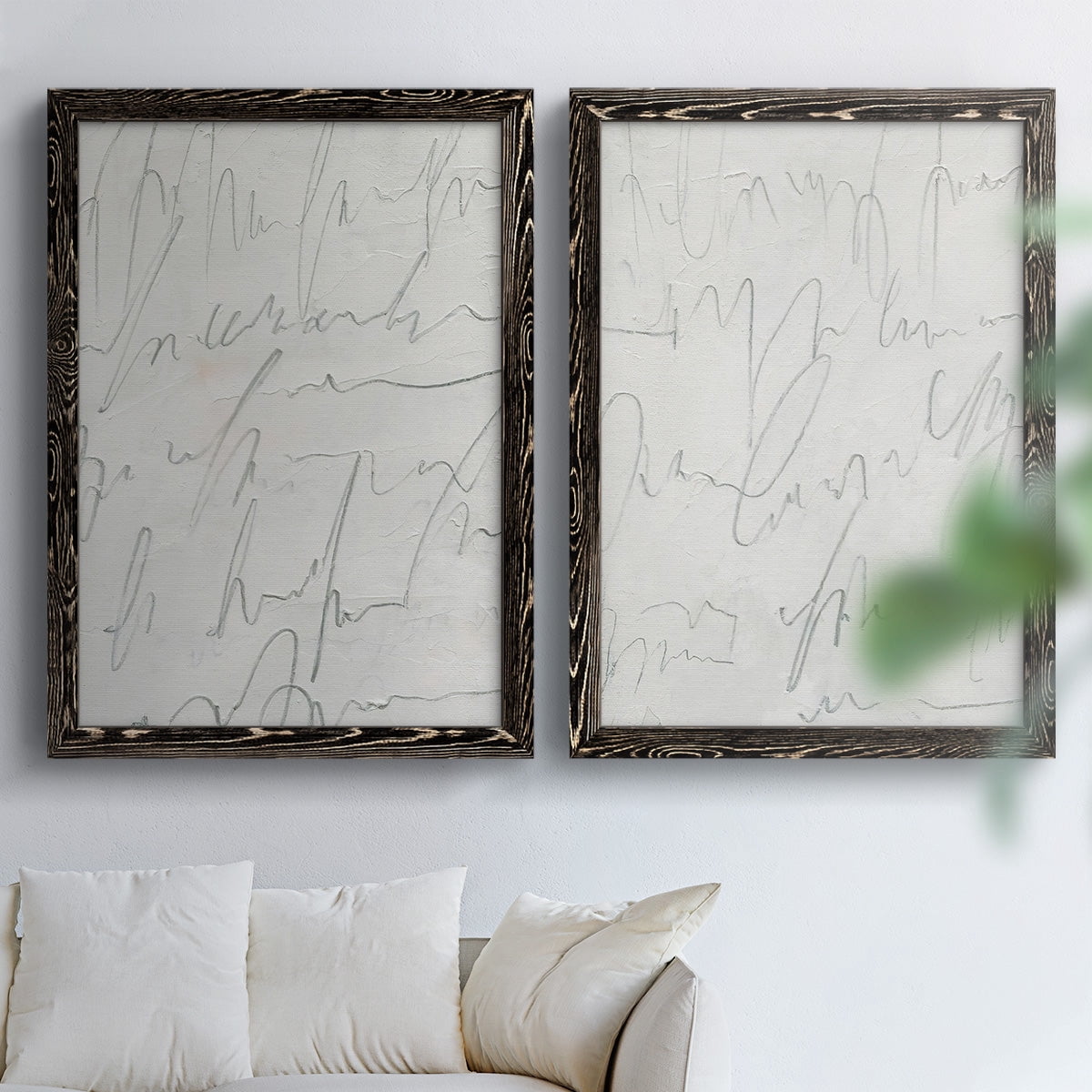 Scrabble I - Premium Framed Canvas 2 Piece Set - Ready to Hang