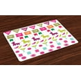 thumbnail image 1 of Ambesonne Fiesta Place Mats Set of 4, Latin Motifs Pepper, Standard Size, Multicolor, 1 of 4