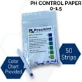 thumbnail image 2 of Eisco Labs - pH Test Strips 0-1.5 Range - High Precision Acid Test Kit, Measures in Increments of 0.3 to 1.5 ppm, 50 Strips, 2 of 5