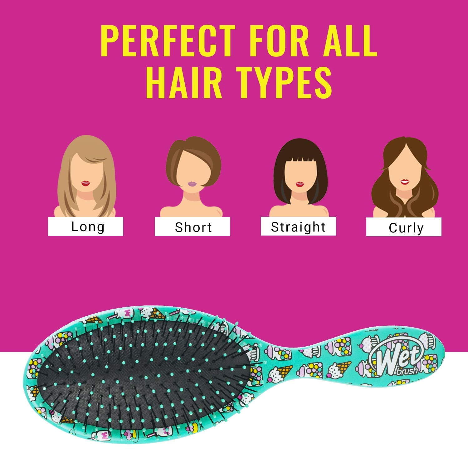 The Wet Brush Hello Kitty Original Detangler - Bubble Gum
