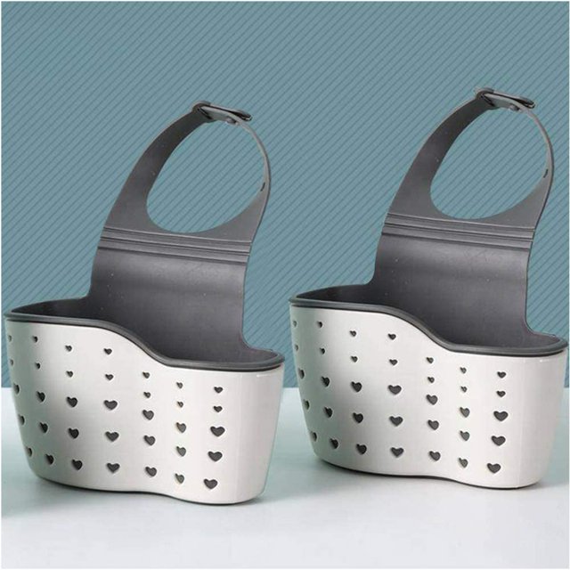 Soporte de Esponja para Fregadero Oso de Fresa 2 Piezas Beige