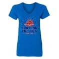 thumbnail image 2 of Wild Bobby Spilling The Tea Since 1773 Women Standard V-Neck Tee, 2 of 6