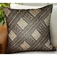 thumbnail image 2 of Plutus Brands Plutus Pewter Lattice Charcoal Geometric Luxury Outdoor/Indoor Throw Pillow, 22L x 22W, 2 of 3