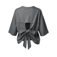 thumbnail image 6 of Posijego Womens 3/4 Sleeve Shirts Athletic Workout T-Shirts Backless Summer Casual Running Yoga Active Tees for Women, 6 of 9
