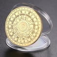 thumbnail image 4 of 5 uds 12 constelaciones chapadas en oro moneda conmemorativa coleccionable regalo Capricornio Sywqhk Libre de BPA, 4 of 7