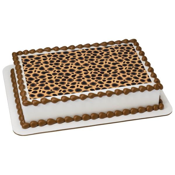Leopard Pattern Edible Cake Topper Image