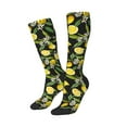 thumbnail image 2 of Easygdp Lemon Fruits Flowers Leaves Soccer Socks Sport Knee High Socks Calf Compression Athletic Socks for Men and Women, 2 of 9