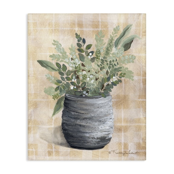 Stupell Industries Rustic Lodge Botanical Herbs Pottery Canvas Art, 16 x 20, by Kelley Talent