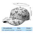 thumbnail image 5 of Retro Rooster Wildflowers Dad Hat Structured 6-Panel Sun Protection Cap Unisex, 5 of 5