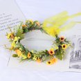 thumbnail image 5 of MRLESS Sunflower Headband Ribbon Floral Hairpiece Elegant Bridal Accessory, 5 of 7