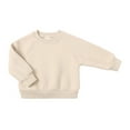 thumbnail image 6 of LYMAYTER Kids Unisex Sweatshirt Outfit Toddler Solid Color Long Sleeve T-Shirt Tops + Jogging Shorts Set for 1-14 Y 2PCS, 6 of 9