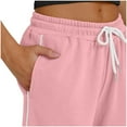thumbnail image 5 of Womens Sweatpants Stripe Patchwork Loose Multi Use Sport Casual Wide Leg Sweatpants Women Pink Xl, 5 of 8