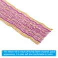 thumbnail image 4 of Unique Bargains 2.4' Wide 2.2 Yards Burlap Ribbon Lace Roll Wrapping Fabric Crafts Roll Dark Purple 2 Pack, 4 of 6