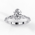 thumbnail image 2 of 1.20CT Oval Shape Lab Grown Diamond 4 Prongs Engagement Ring, Side Marquise And Round Cut Wedding Ring, 14k White Gold Promise Ring For Her, 2 of 4