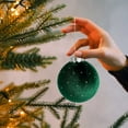 thumbnail image 4 of Christmas Ornaments,Velvet Balls Ornaments 1pc 2.35" For Christmas Tree Baby Shower Girls First Christmas Decorations Birthday Party Christmas Indoor and Outdoor Decorations,Green, 4 of 6