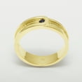 thumbnail image 4 of LBG British Made 9k Yellow Gold Natural Sapphire Mens Band Ring - 25 size options - Size 10, 4 of 6