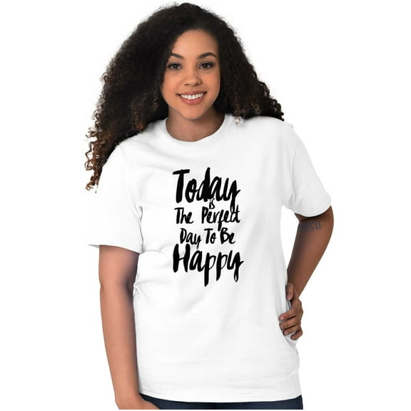 Perfect Day Happy Inspiring Happiness Women's Plus Size Graphic Tee Brisco Brands 2X