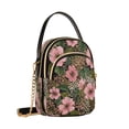 thumbnail image 2 of IAUYY Small Crossbody Bags for Women 15*21*8cm Leather Purses for Women Removable Strap with 3 Zipper Pocket Applicable to Birthday Gifts for Women,Floral Repeating Leopard Print, 2 of 7