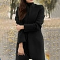 thumbnail image 3 of Women's Long Coat Solid Open Front Cardigan Jacket with Short Sleeve Design, 3 of 4