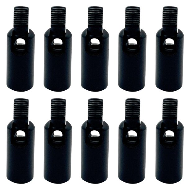 10x Accesorio de candelabros Cabezal universal para lámpara de techo Luces de reparación resistentes Negro