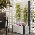 thumbnail image 2 of Outsunny Outdoor Planter Box with Trellis, Wicker Garden Box, Mixed Grey, 2 of 10