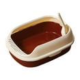 thumbnail image 2 of Cat Open Top Pet Litter Tray Portable High Sided Semi Closed Cat, 2 of 8