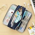 thumbnail image 7 of Large Capacity Pencil Case with 3 Compartments, Double‑Open & Four‑Open Design, Portable Pen Pouch for Students, Teens and Adults, 7 of 7