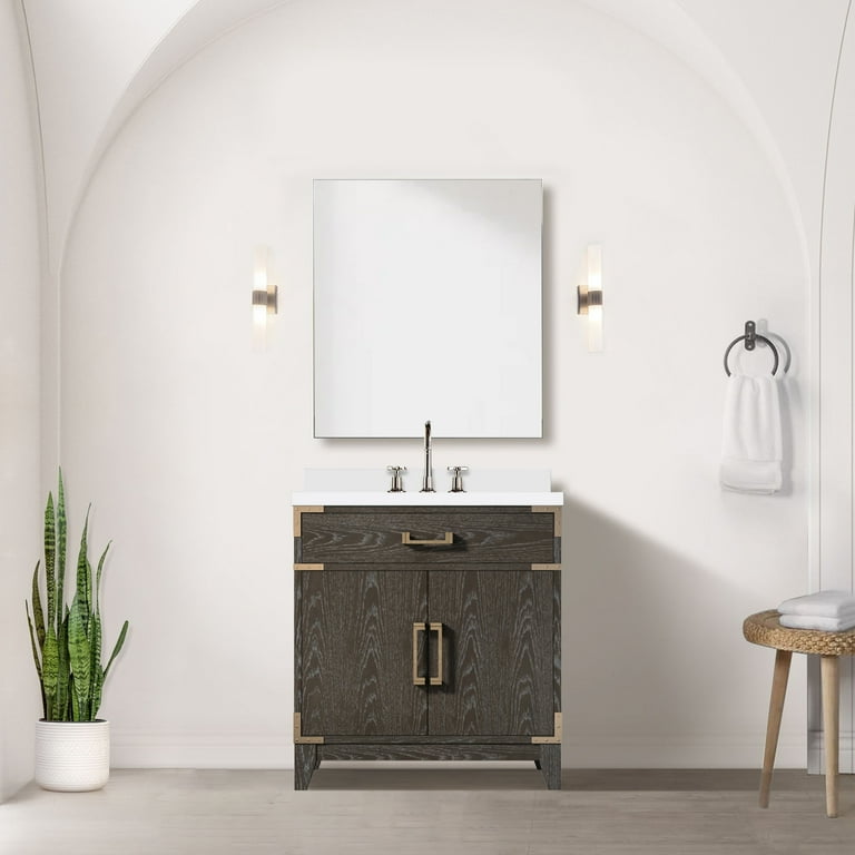 Zilara 72 in W x 22 in D Black and Grey Double Bath Vanity