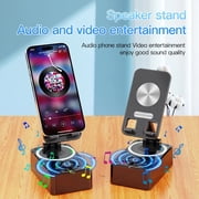 New Cell Phone Holder Stand With Bluetooth Speaker Adjustable Desktop Live Lazy Tablet Bracket Support Portable Wireless Speaker