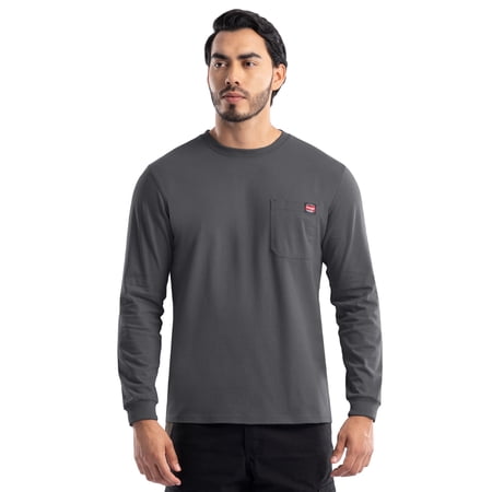 Wrangler Workwear Men's Long Sleeve Heavyweight Pocket T-Shirt, Size S-3XL (Men's and Big Men's)