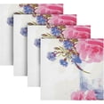 thumbnail image 5 of GZHJMY Pink Flower Pattern Napkins Reusable Washable Cloth Napkins Set of 4, Soft Comfortable Dinner Napkins for Family Weddings Holiday Party 20 X 20 Inch Washcloths, 5 of 7