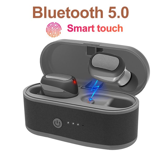 Twowood auricular Auriculares a prueba de impermeables Sound Sound Táctil inteligente Bluetooth-Compatible con Bluetooth 5.0 Auriculares inalámbricos