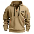 thumbnail image 2 of Sudadera informal con capucha para hombre, sudadera de manga larga con múltiples bolsillos con cremallera, estampado europeo, otoño e invierno, novedad de 2024, 2 of 5