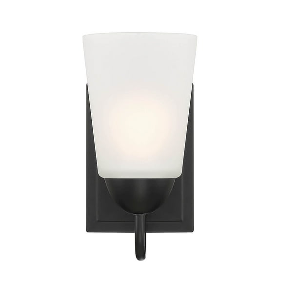 Designers Fountain Malone 1 Light Matte Black Wall Sconce Light, D267M-WS-MB