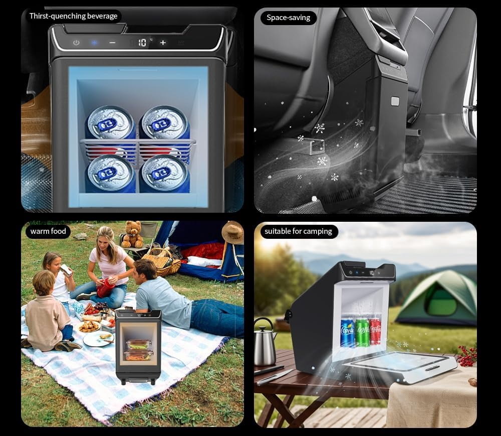 cooboom Tesla Model Y Juniper 2025-2026 Exclusive Car Refrigerator, 3.6L Cooler and  Warmer, Camping, Commuting, Sports, Traveling.