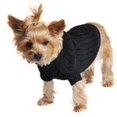 thumbnail image 1 of Combed Cotton Cable Knit Dog Sweater - Jet Black, 1 of 1