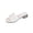 Slipper - White, variant on Dressy Sandals for Women Elegant Lace Mesh Slip On Open Toe Low Block Heel Slides Evening Party Wedding Guest Shoes Chic Dressy Footwear for Special Occasions