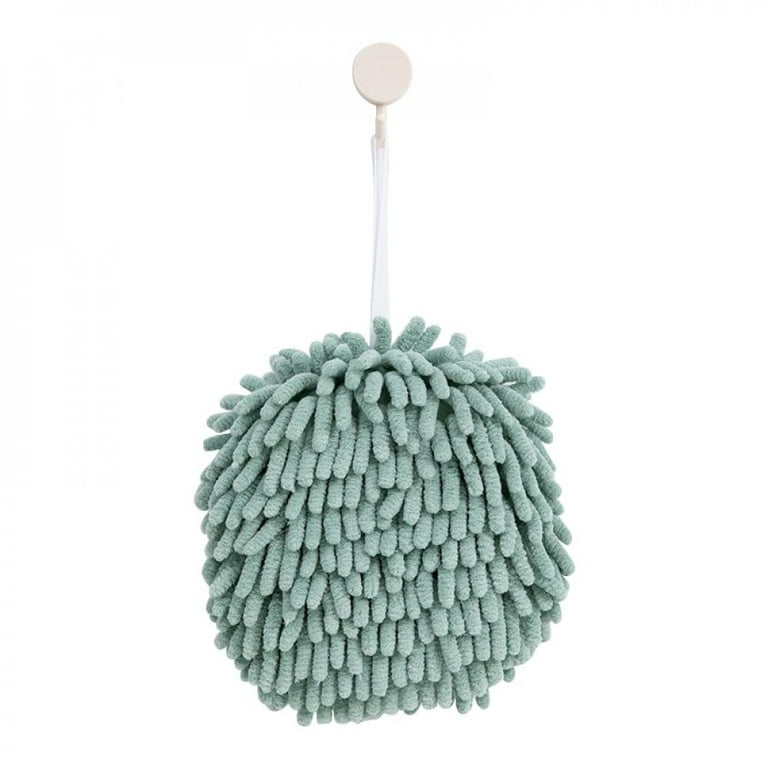 Big Clearance! Hand Towels Chenille Kitchen Bathroom Hand Towel Ball Fast Water Absorption Reusable Soft Home Kitchen, Size: 70g, Green