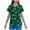 Green#8, variant on Feancey Womens Holiday Plus Size Scrub Tops St Patricks Day Shamrock Printed Nurse Scrubs Shirts Loose Fit Short Sleeve V Neck Working Uniforms with Pockets Green 3XL