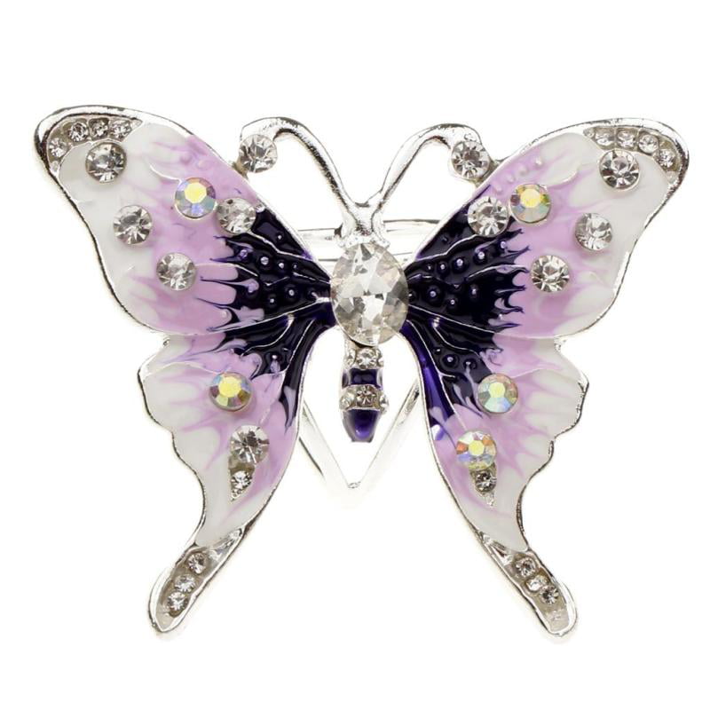 2 Colors Vintage Butterfly Hollow Scarf Clips Lapel Pins Scarf Buckle Women Gift 