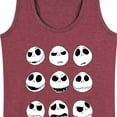 thumbnail image 3 of The Nightmare Before Christmas - Jack Face Grid - Women's Racerback Tank Top, 3 of 5