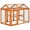 Orange, variant on 55" Large Bird Cage with 4 Doors - Light Blue Steel Aviary for Canaries, Finches & Conures