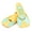 Yellow & Blue, variant on Kids Short Light Swim Fins Flippers For Swimming Snorkeling Training