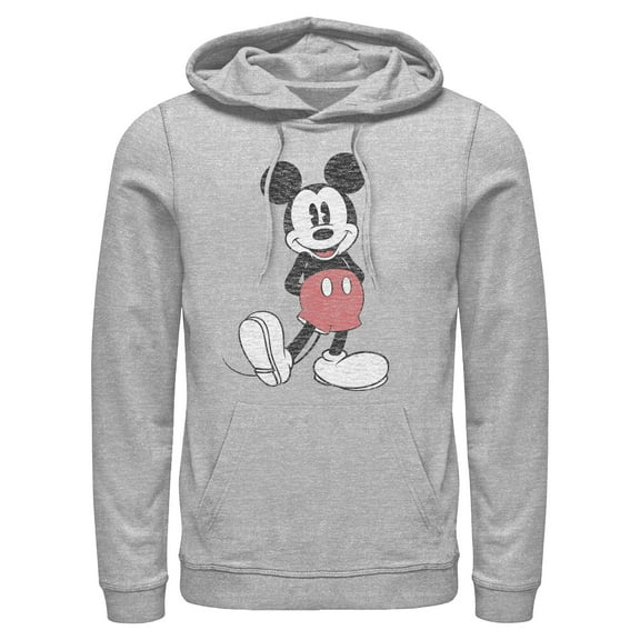 Mens Mickey & Friends Distressed Icon Pose Lightweight Hoodie