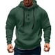 thumbnail image 1 of Sudadera con capucha para hombre, color liso, a la moda, con bolsillo, botón, cordón, informal, deportiva, de manga larga, cárdigan con capucha, sudadera para hombre, blusa de poliéster, 1 of 5