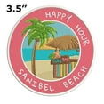 thumbnail image 2 of Happy Hour! Sanibel Beach, Florida 3.5 Inch Iron Or Sew On Embroidered Fabric Badge Patch Ocean Beach, Salt Life Iconic Series, 2 of 2