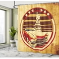 thumbnail image 5 of Ambesonne Vintage Car Shower Curtain, American, 69"Wx84"L, Yellow Red Brown, 5 of 5