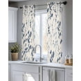 thumbnail image 5 of Blue Botanical Sheer Curtains 54 Inch Length 2 Panels Set for Living Room/Bedroom, Rustic Country Spring Floral Summer Leaf Kitchen Curtains Grommet Semi-Sheer Curtains Window Treatments 42"x54"x2, 5 of 7