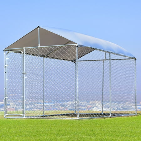 Gymax Large Pet Dog Run House Kennel Shade Cage 7.5'x13' Roof Cover Gymax Large Pet Dog Run House Kennel Shade Cage 7.5'x13' Roof Cover Backyard Playpen - Walmart.com - Gymax Large Pet Dog Run House Kennel Shade Cage 7.5'x13' Roof Cover