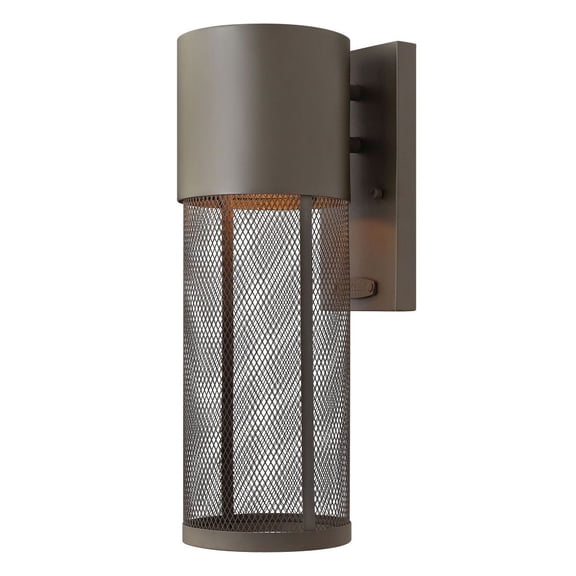 2300KZ Hinkley Lighting Aria - 1 Light Small Outdoor Wall Lantern in Modern and Industrial Style - 5.25 Inches Wide by 15.5 Inches High-Buckeye Bronze